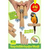 Vixpet Venty 4'lü Pedikür Papağan Tüneği Çapı 36 Mm Macaw Kakadu Jako Amazon Kayık İskender Kumlu Tünek