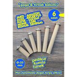 Vixpet Venty 6 Adet Pedikür Kumlu Papağan Tüneği | Çapı 25 mm | Jako, Amazon, Sultan, Monk, Alexander, Konur, Lori, Kayık, Eklektus