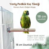 Vixpet Venty Pedikür Papağan Tünek 18 cm Uzunluk 18 mm Çap / 1 Adet - Kumlu Tünek- Zımpara Tünek