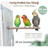 Vixpet Venty Pedikür Papağan Tünek 25 cm Uzunluk 14 mm Çap / 1 Adet - Kumlu Tünek- Zımpara Tünek