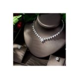VİYA Pearl Zirkon Taşlı Yıldız Takı Seti Kolye Küpe Hediye Set