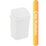Viyalente 11Lt. Çöp Kutusu Çöp Kovası Ck-105, Beyaz, 22 x 37