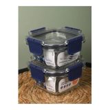 Viyalente 2 Adet Lock & Lock Hava Geçirmez Cam Saklama Kabı 300 ml | 400°C Isıya Kadar Güvenli
