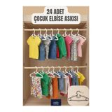 Viyalente 24'lü Çocuk Askısı Bebek Elbise Askısı Lily Askı