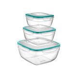 Viyalente Fresh Box 3'Lü Saklama Kabı Set Şeffaf 3.3 Lt Lc-300
