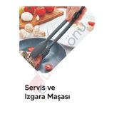 Viyalente Plastlife Servis Ve Izgara Maşası Yanmaz Yapışmaz Silikon Maşa Kaymaz Barbekü Maşası Kp-122