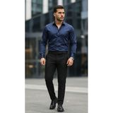 viyamen Erkek Slim Fit Klasik Saten Gömlek