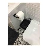 Viyamo Metal Mat Siyah Wc Kağıtlık Tuvalet Kağıtlığı Tuvalet Kağıdı Askısı Yapışkanlı Tasarım