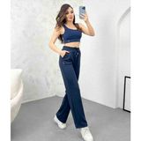 Viyan Butik Oysho Geniş Paça Eşofman Altı - 409-Lacivert