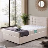 Viyana Baza Başlık Letto Yatak Seti, Krem, 90X200