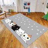 Viyana Home Dijital Baskılı Kaymaz Taban Yıkanabilir Çocuk Odası Oyun Halısı, V-Çocuk-49-Gri, - 60 x 100 cm