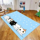 Viyana Home Dijital Baskılı Kaymaz Taban Yıkanabilir Çocuk Odası Oyun Halısı, V-Çocuk-49-Mavi, - 180 x 280 cm