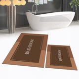 Viyana Home Dijital Baskılı Kaymaz Taban Yıkanabilir Ikili Banyo Paspas Klozet Takımı, V-Klozet-02-Kahve, - Kahverengi - 40 x 60 cm - 60 x 100 cm