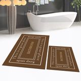 Viyana Home Dijital Baskılı Kaymaz Taban Yıkanabilir Ikili Banyo Paspas Klozet Takımı, V-Klozet-05-Kahve, - Kahverengi - 40 x 60 cm - 60 x 100 cm