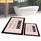 Viyana Home Dijital Baskılı Kaymaz Taban Yıkanabilir Ikili Banyo Paspas Klozet Takımı, V-Klozet-13-Pembe, - Renkli