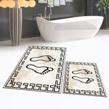 Viyana Home Dijital Baskılı Kaymaz Taban Yıkanabilir Ikili Banyo Paspas Klozet Takımı, V-Klozet-19-Kahve, - Kahverengi - 40 x 60 cm - 60 x 100 cm