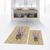 Viyana Home Dijital Baskılı Kaymaz Taban Yıkanabilir Ikili Banyo Paspas Klozet Takımı, V-Klozet-29-Kahve, - Kahverengi - 40 x 60 cm - 60 x 100 cm