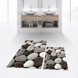 Viyana Home Dijital Baskılı Kaymaz Taban Yıkanabilir Ikili Banyo Paspas Klozet Takımı, V-Klozet-46-Kahve, - Kahverengi - 40 x 60 cm - 60 x 100 cm