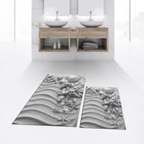Viyana Home Dijital Baskılı Kaymaz Taban Yıkanabilir Ikili Banyo Paspas Klozet Takımı, V-Klozet-48-Gri, - Renkli