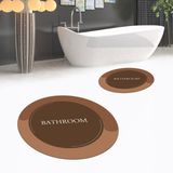 Viyana Home Dijital Baskılı Kaymaz Yıkanabilir Yuvarlak Ikili Banyo Paspas Klozet Takımı, V-Y-Klozet-02-Kahve, - Kahverengi - 40 x 60 cm - 60 x 100 cm