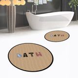 Viyana Home Dijital Baskılı Kaymaz Yıkanabilir Yuvarlak Ikili Banyo Paspas Klozet Takımı, V-Y-Klozet-08-Kahve, - Kahverengi - 40 x 60 cm - 60 x 100 cm