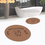 Viyana Home Dijital Baskılı Kaymaz Yıkanabilir Yuvarlak Ikili Banyo Paspas Klozet Takımı, V-Y-Klozet-11-Kahve, - Kahverengi - 40 x 60 cm - 60 x 100 cm