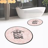 Viyana Home Dijital Baskılı Kaymaz Yıkanabilir Yuvarlak Ikili Banyo Paspas Klozet Takımı, V-Y-Klozet-14-Pembe, - Renkli