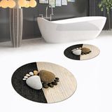 Viyana Home Dijital Baskılı Kaymaz Yıkanabilir Yuvarlak Ikili Banyo Paspas Klozet Takımı, V-Y-Klozet-17-Kahve, - Kahverengi - 40 x 60 cm - 60 x 100 cm