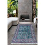 Viyana Home VH-HT-757 Dijital Baskılı Kaymaz Taban Modern Lacivert 40x60 cm Salon Halı
