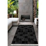 Viyana Home VH-HT-945 Dijital Baskılı Kaymaz Taban Modern Antrasit 40x60 cm Salon Halı