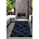 Viyana Home VH-HT-947 Dijital Baskılı Kaymaz Taban Modern Lacivert 40x60 cm Salon Halı