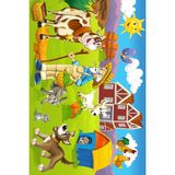 Viyana Home VHÇ-HT-1140 Dijital Baskılı Kaymaz Taban Çizgi Film Desenli Renkli 40x60 cm Çocuk Odası Halısı