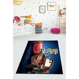 Viyana Home VHÇ-SD-153 Dijital Baskılı Kaymaz Taban Modern Arabalı Renkli 80x250 cm Çocuk Odası Halısı