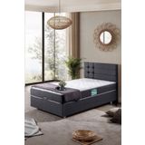 Viyana Tek Kişilik Baza Başlık Comfort Yatak Seti Antrasit