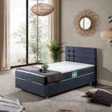 Viyana Tek Kişilik Baza Başlık Comfort Yatak Seti - Lacivert