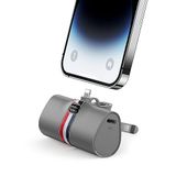 VIYISI iPhone 5000 mAh için Power Bank, 20 W PD Mini Harici Batarya, Hızlı Şarj, Kablosuz Powerbank LED Göstergeli ve Standlı, iPhone 14/12/11/X/8 ile Uyumlu, Gri