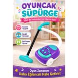 viyol marketim Büyük Boy Oyuncak Elektrik Süpürgesi – Pilsiz Sessiz Sürmeli Temizlik Oyuncağı