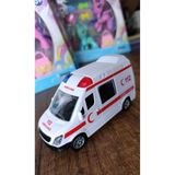 viyolmarketim 1 Adet Ambulans Oyuncak – Açılır Kapılı Acil Servis Aracı Sürtmeli Ambulans Minibüsü - 12 cm
