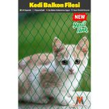 viyolmarketim Kedi Balkon Filesi 2,5x3m – UV Dayanıklı Yeşil File, Kedi ve Kuş Önleme Ağı (Montaj Seti Hariç)