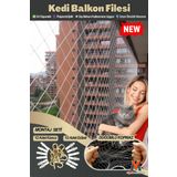 viyolmarketim Kedi Balkon Filesi 3x7m – UV Dayanıklı Kuş Önleme Güvenlik Filesi, Kanca Dübel Dahil