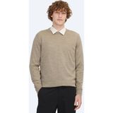 Vizon Bisiklet Yaka Jakarlı Yün Karışımlı Triko Kazak - 2XL