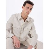 Vizon Erkek Regular Fit Kareli %100 Keten Ceket FC5SM-CKT 2561