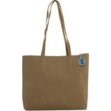 Vizon Ince Askılı Fermuarlı Nubuk Tote Çanta - En:43 Cm Boy:29 Cm Genislik:15 Cm