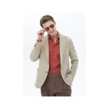 Vizon Kareli Modern Fit Yün Karışımlı Ceket