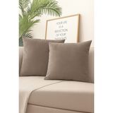 Vizon Kırlent Kılıfı 4'lü Set - Gizli Fermuarlı - Kadife Dokulu - 43 x 43 cm