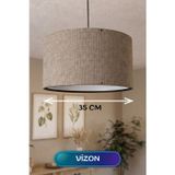 Vizon Kumaş Başlıklı Sarkıt Avize 35 Cm