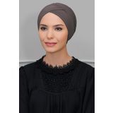Vizon Pratik Hazır Geçmeli Tesettür Bone Sandy Kumaş Çapraz Büzgülü 1801_10