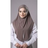 Vizon Pratik Hazır Geçmeli Tesettür Eşarp Sandy Kumaş Yırtmaçlı Düz Hijab 2310_10