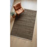 Vizon Rengi Lotus Bambu Model Altı Kaymaz Makine Dokuma Halı