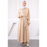 Vizon Yan Bağlamalı Linda Elbise - 38